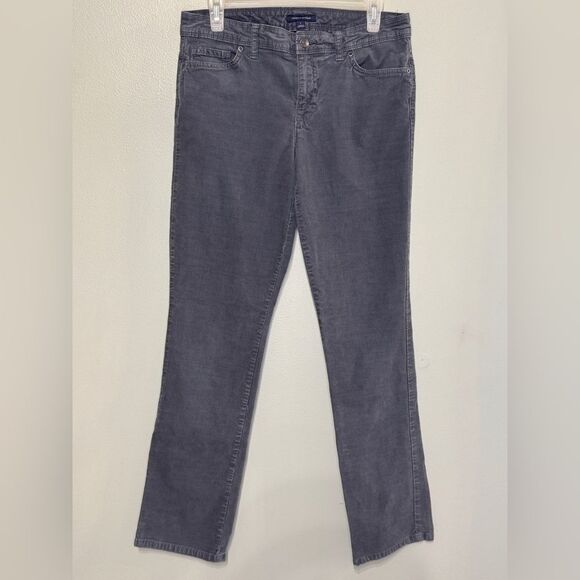 Tommy Hilfiger Gray Soft Corduroy Straight leg Jeans 6 Mid Rise Cotton‎ Stretch - Picture 1 of 6